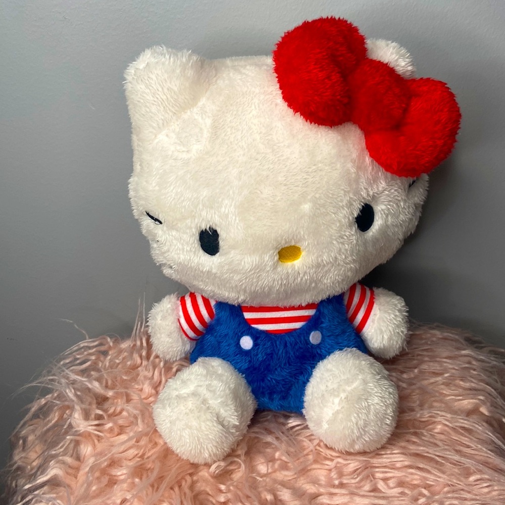 Hello Kitty Sailor Plush Soft Stuffed Toy Red White Blue 15in